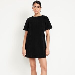 Black Denim Mini Dress